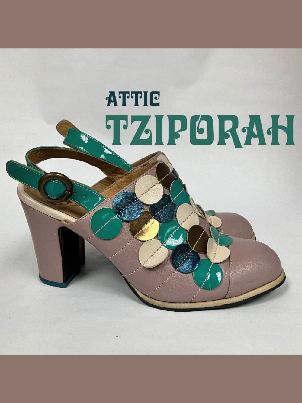 *Gently Used* Fluevog Attic TZIPORAH, Lilac/Teal, Size 8.5 (BEST FOR 7.5/8!)!